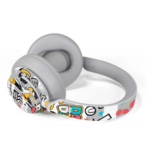 Looney Tunes Daffy Duck Striped Patches Surface Headphones Skin